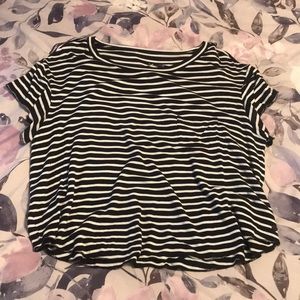 Blank and white stripped t shirt